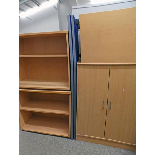 52C - OFFICE STORAGE CUPBOARDS WITH SHELVES, 3 DRAWER CHEST  -  THIS LOT IS SOLD PLUS VAT ON THE HAMMER PR... 