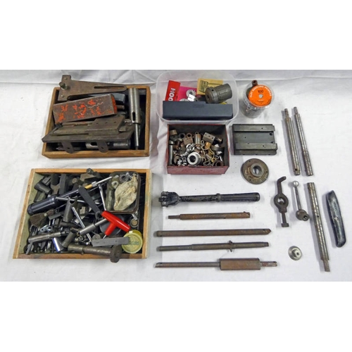 1020 - SELECTION OF LATHE RELATED ITEMS, TOOLS ETC