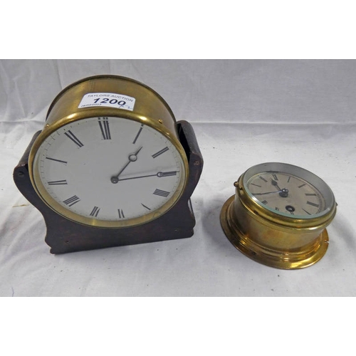 1200 - BREVETE CLOCK WITH WOODEN STAND AND A SESTREL WALL CLOCK -2-