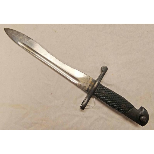 1247 - SPANISH MAUSER M1941 BOLO BAYONET WITH 24.5CM LONG BLADE WITH FAINT MAKERS NAME