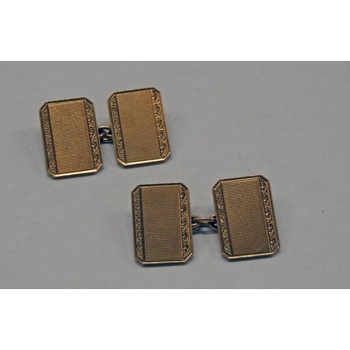 142 - PAIR OF 9 CT GOLD CUFFLINKS - 8.3 G