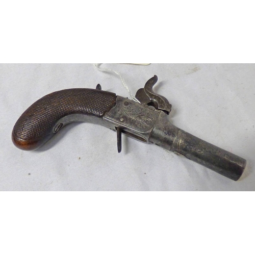 1495 - PERCUSSION MUFF / POCKET PISTOL WITH SAFETY