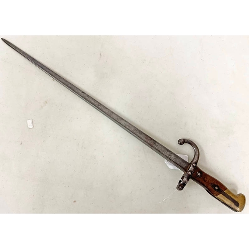 1496 - FRENCH 1874 GRAS BAYONET WITH 52CM LONG BLADE