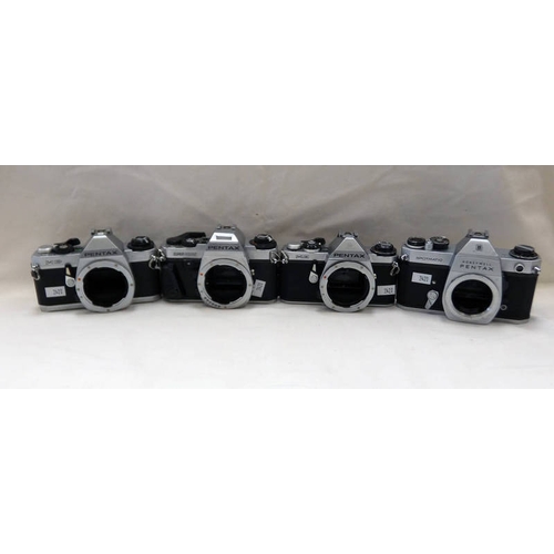 SELECTION OF PENTAX CAMERA BODIES TO INCLUDE PENTAX ME, PENTAX MG
