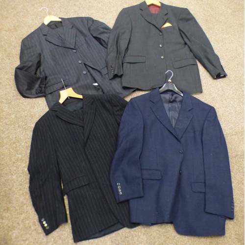 1679 - 3 2-PIECE MEN'S SUITS, & A MEN'S JACKET