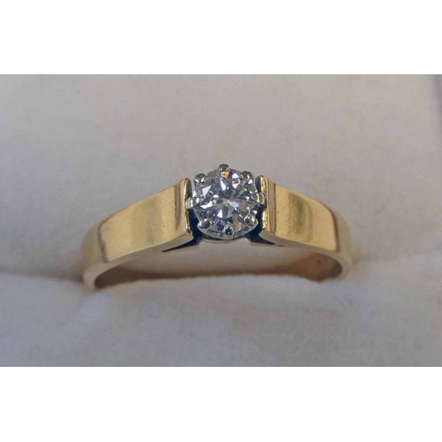 273 - 18CT GOLD DIAMOND SINGLE STONE RING, APPROX. 0.3 CARATS