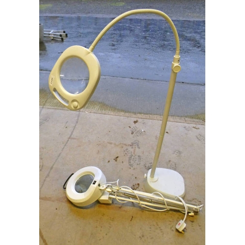 6011 - ADJUSTABLE MAGNIFYING LAMP AND ONE OTHER