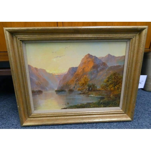 1014 - DAVID WATT,  ON THE TEITH,  SIGNED,  GILT FRAMED OIL PAINTING,  29 X 39 CM