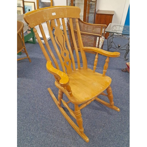 25 - OAK ROCKING CHAIR