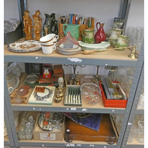 3290A - SELECTION OF VARIOUS ITEMS INCLUDING CANTEEN OF CUTLERY, JUGS, CANDLE STICKS AND OTHERS OVER THREE S... 