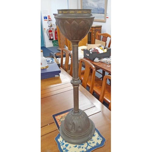 564 - BRONZED BRASS STAND, 74CM TALL