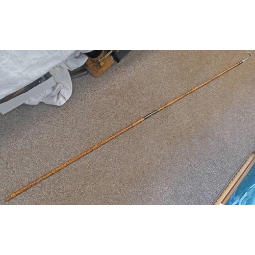 1036 - BAMBOO FISHING GAFF, 198CM LONG