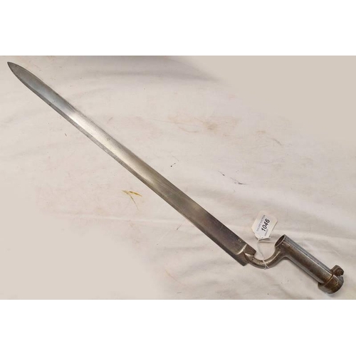 1046 - AUSTRIAN 1796 PATTERN JAEGER RIFLE SOCKET SWORD BAYONET, 63CM LONG BLADE