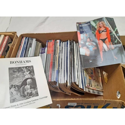 1115 - SELECTION OF AUCTION ROOM CATALOGUES FROM AUCTION ROOMS SUCH AS BONHAMS, CHRISTIES, SOTHEBYS ETC IN ... 