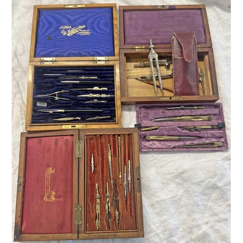 1171 - 3 CASED ENGINEERS SETS / INSTRUMENTS