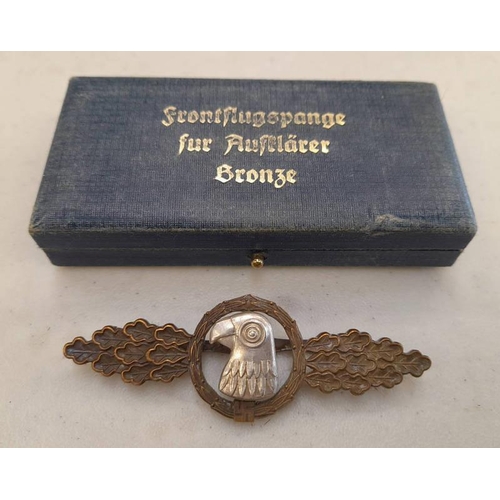 1179 - CASED THIRD REICH OBSERVER ABZEICHEN BRONZE GRADE