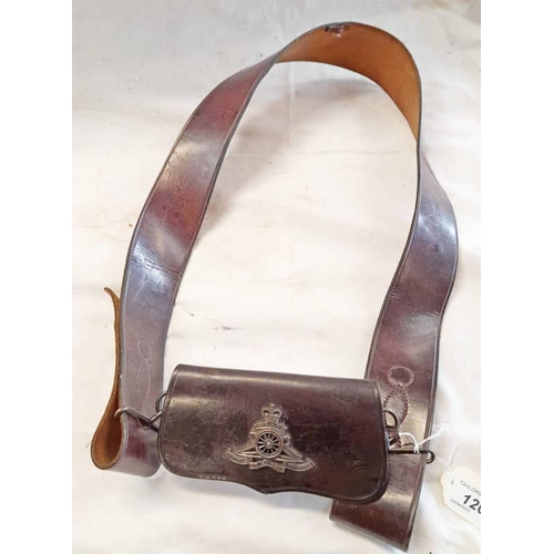 1208 - ROYAL ARTILLERY OFFICER'S POUCH & BELT