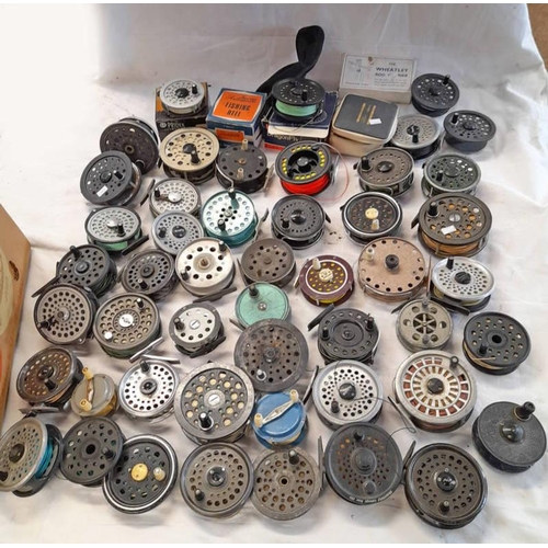 1209 - LARGE AND VAST SELECTION OF VARIOUS FLY REELS TO INCLUDE LEEDA IMPERIAL 120 DRAGONFLY, RYOBI 455 REE... 