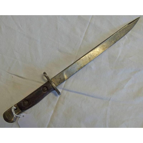 1228 - WW2 INDIAN RFI MKII BAYONET DATED 43 WITH 30.4CM LONG BLADE