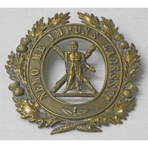 1255 - 1ST ABERDEENSHIRE RIFLE VOLUNTEERS OTHER RANKS SHAKO / BONNET BADGE