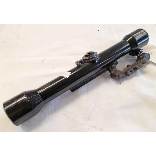 1266 - CARL ZEISS HENA ZLELVIER RIFLE SCOPE ON RAIL MOUNT POSSIBLY FOR A KAR 98