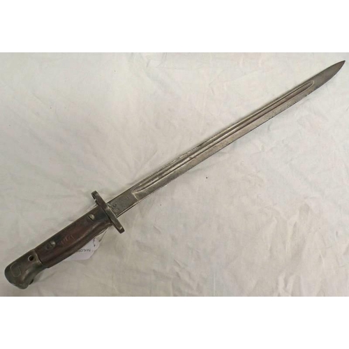 1270 - 1907 PATTERN WILKINSON SWORD BAYONET WITH 42CM LONG BLADE WITH SEVERAL MARKINGS TO INCLUDE 5,45 DATE... 