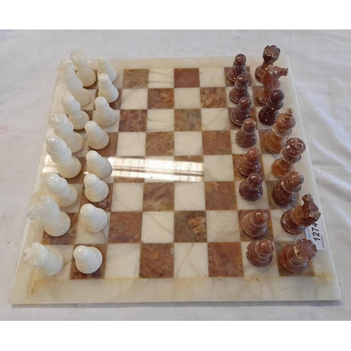 1274 - HARDSTONE CHESS SET