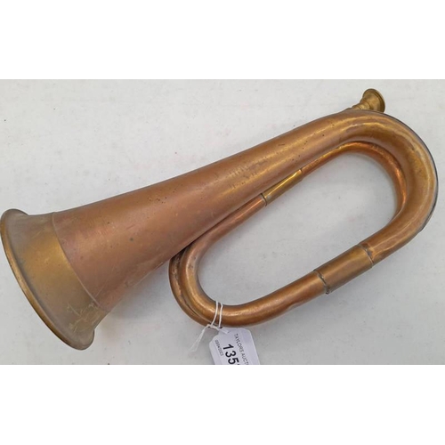 1353 - VINTAGE COPPER & BRASS BUGLE