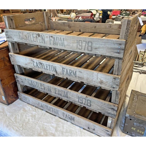 1361A - 4 CASTLETON FARM FRUIT / VEGETABLE CRATES