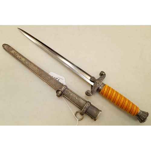 1377 - THIRD REICH ARMY DAGGER BY WKC WITH SCABBARD