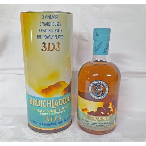 2048 - 1 BOTTLE BRUICHLADDICH 3D3 SINGLE MALT WHISKY, THE NORRIE CAMPBELL TRIBUTE BOTTLING - 700ML, 46% VOL... 