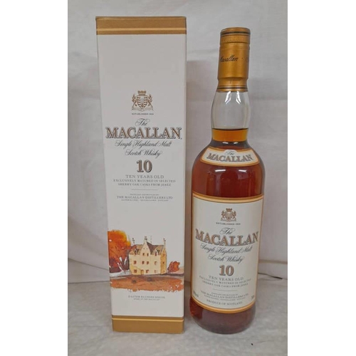 2057 - 1 BOTTLE MACALLAN 10 YEAR OLD SINGLE MALT WHISKY - 700ML, 40% VOL. BOXED