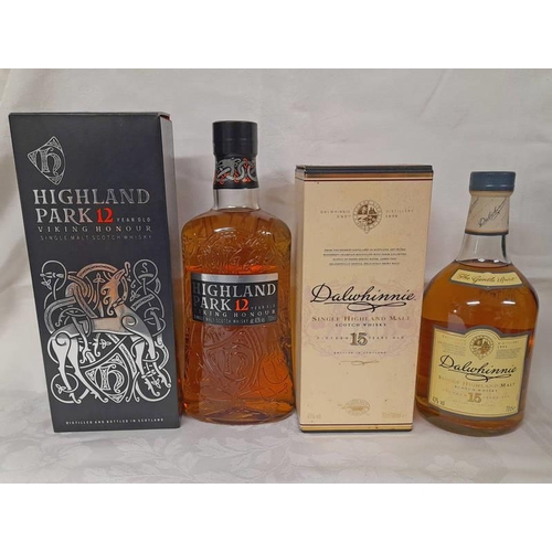 2076 - 2 BOTTLES OF SINGLE MALT WHISKY : HIGHLAND PARK 12 YEAR VIKING HONOUR - 700ML, 40% VOL, BOXED & DALW... 