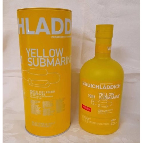 2095 - 1 BOTTLE BRUICHLADDICH YELLOW SUBMARINE 25 YEAR OLD SINGLE MALT WHISKY, DISTILLED 1991 - 700ML, 46% ... 