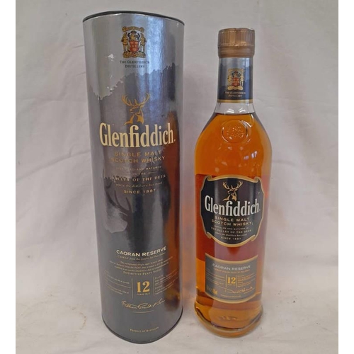 2101 - 1 BOTTLE GLENFIDDICH 12 YEAR OLD CAORAN RESERVE SINGLE MALT WHISKY - 70CL, 40% VOL IN TUBE