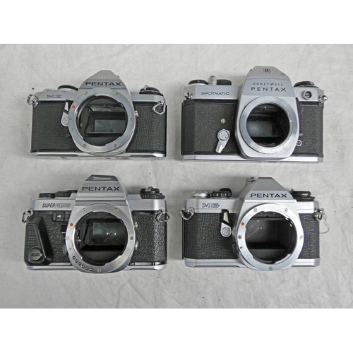 2168 - SELECTION OF PENTAX CAMERA BODIES TO INCLUDE PENTAX ME, PENTAX MG, PENTAX SUPER PROGRAM AND HONEYWEL... 