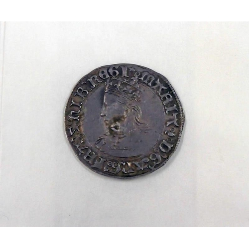 2207 - 1553-1554 MARY I SILVER HAMMERED GROAT