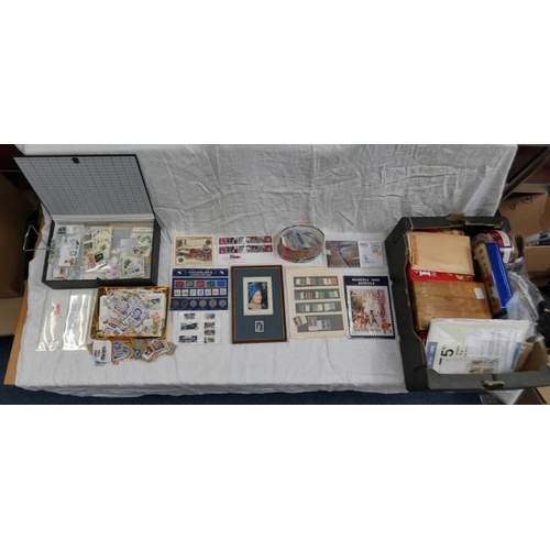 2240 - GOOD SELECTION OF VARIOUS LOOSE STAMPS, FIRST DAY COVERS, COINS ETC TO INCLUDE YUGOSLAVIA STAMP AND ... 