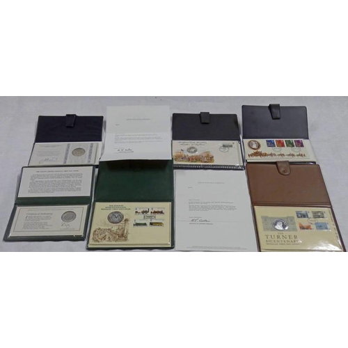 2251 - 6 X 1970'S COIN COVERS TO INCLUDE 1975 TURNER BICENTENARY, 1975 RAILWAY SESQUICENTENNIAL, 1979 THE D... 