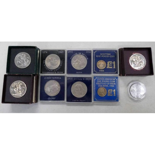 2271 - SELECTION OF VARIOUS BRITISH COINS TO INCLUDE 1887 VICTORIA DOUBLE FLORIN, ARABIAN 1, 1889 VICTORIA ... 