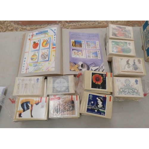 2278 - 100'S OF PHQ CARDS TOGETHER WITH AN ALBUM OF STAMP ISSUE PUBLICITY POSTERS