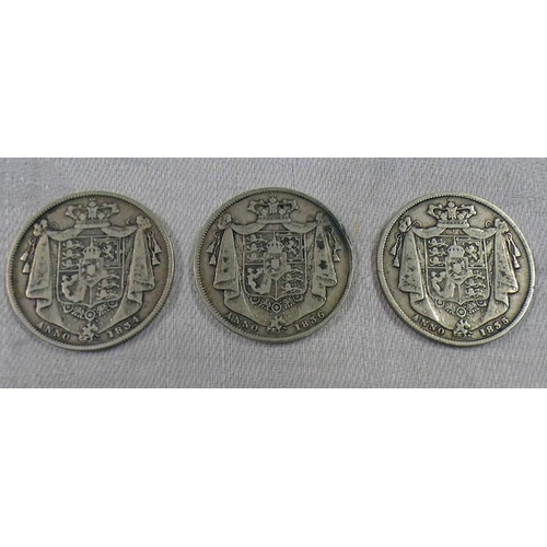 2309 - 1834-1836 WILLIAM IV HALFCROWNS