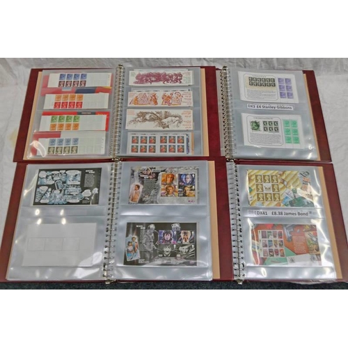 2330 - 3 ALBUMS OF STAMPS TAKEN FROM PRESTIGE BOOKLETS 1969 - 2015 INCLUDING TOLKIEN CENTENARY, COUNTRY DEF... 