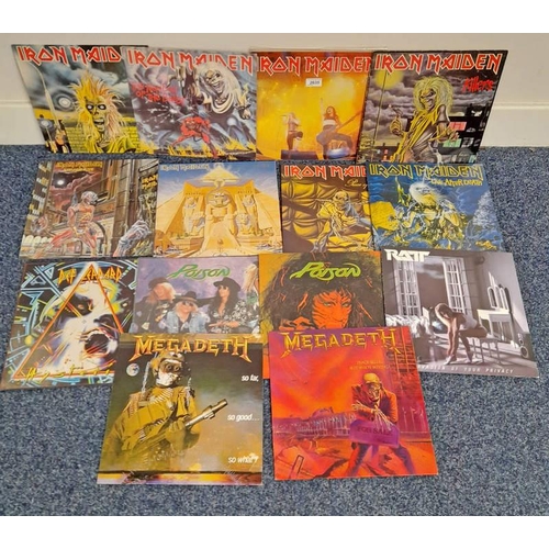 SELECTION OF MAINLY HEAVY METAL VINYL RECORDS INCLUDING ARTIST SUCH AS ...