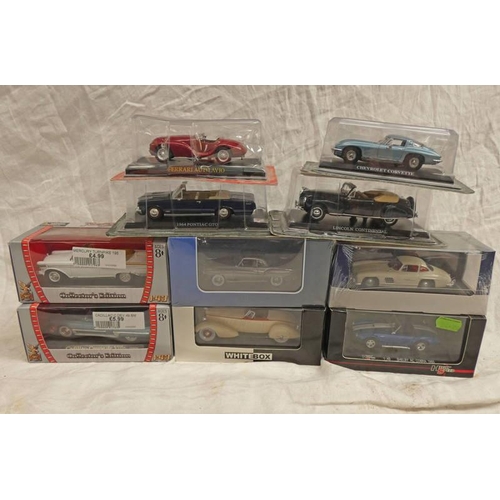 2749 - VARIOUS MODEL VEHICLES FROM ROAD SIGNATURE, ATLAS EDITIONS, QUARTZO, ETC INCLUDING CADILLAC COUPE DE... 