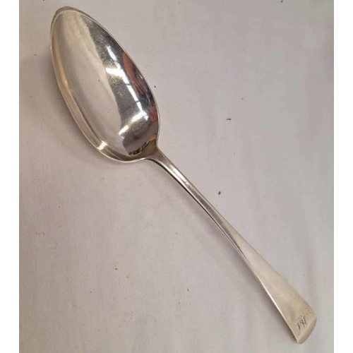 52 - 18TH CENTURY SCOTTISH PROVINCIAL SILVER TABLE SPOON BY JOHN KEITH, BANFF CIRCA 1795