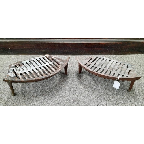 5501 - 2 CAST IRON FIREPLACE GRATES.