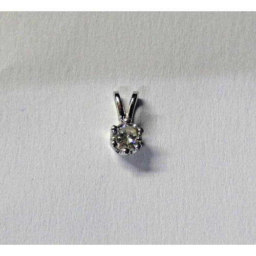 57 - 18CT WHITE DIAMOND PENDANT, APPROX. 0.3 CARATS