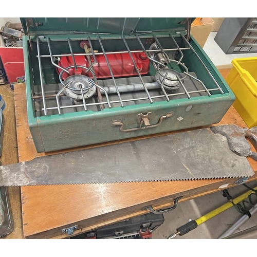 6037 - GAS CAMPING STOVE, SAW ETC