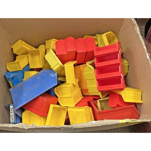 6125 - SELECTION OF PLASTIC PARTS BOXES IN ONE LARGE BOX